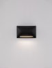Kinkiet zewnętrzny LED czarny prostokątny wypukły minimalistyczny nowoczesny IP65 PLASENA LE75299 Luces Exclusivas